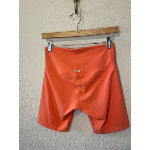 Lorna Jane Coral/Orange High Waisted 4 Way Stretch Athletic Biker Shorts Medium - Picture 2 of 11